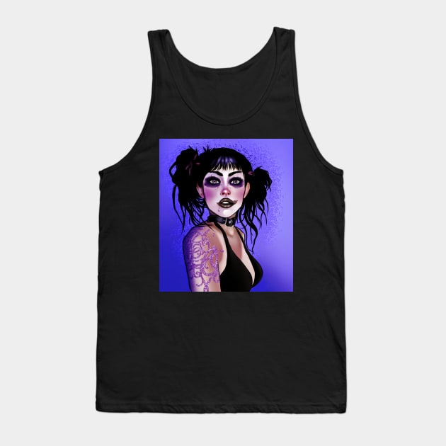 Punk Goth Girl Tank Top by FineAndDandy